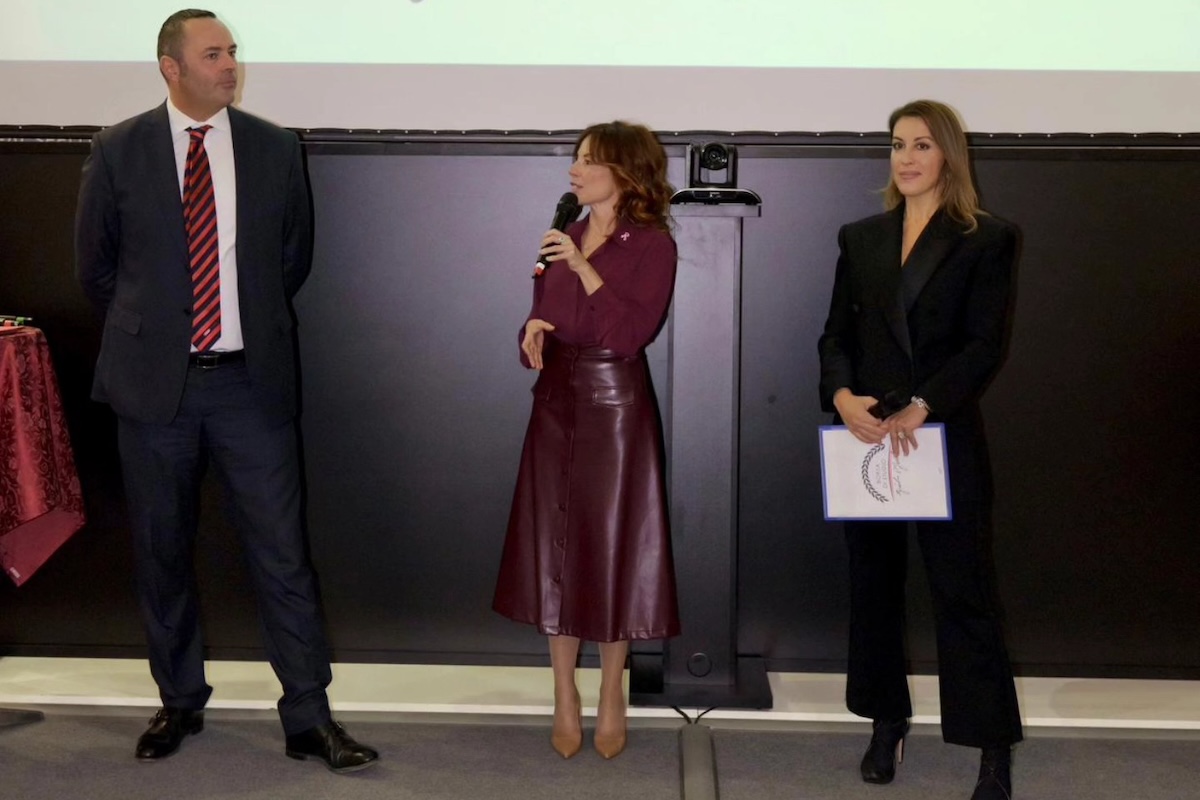 Da sinistra, Mirco Maschio presidente di Maschio Gaspardo, Marina Montedoro, direttore di Coldiretti Veneto, e Francesca Carollo, giornalista